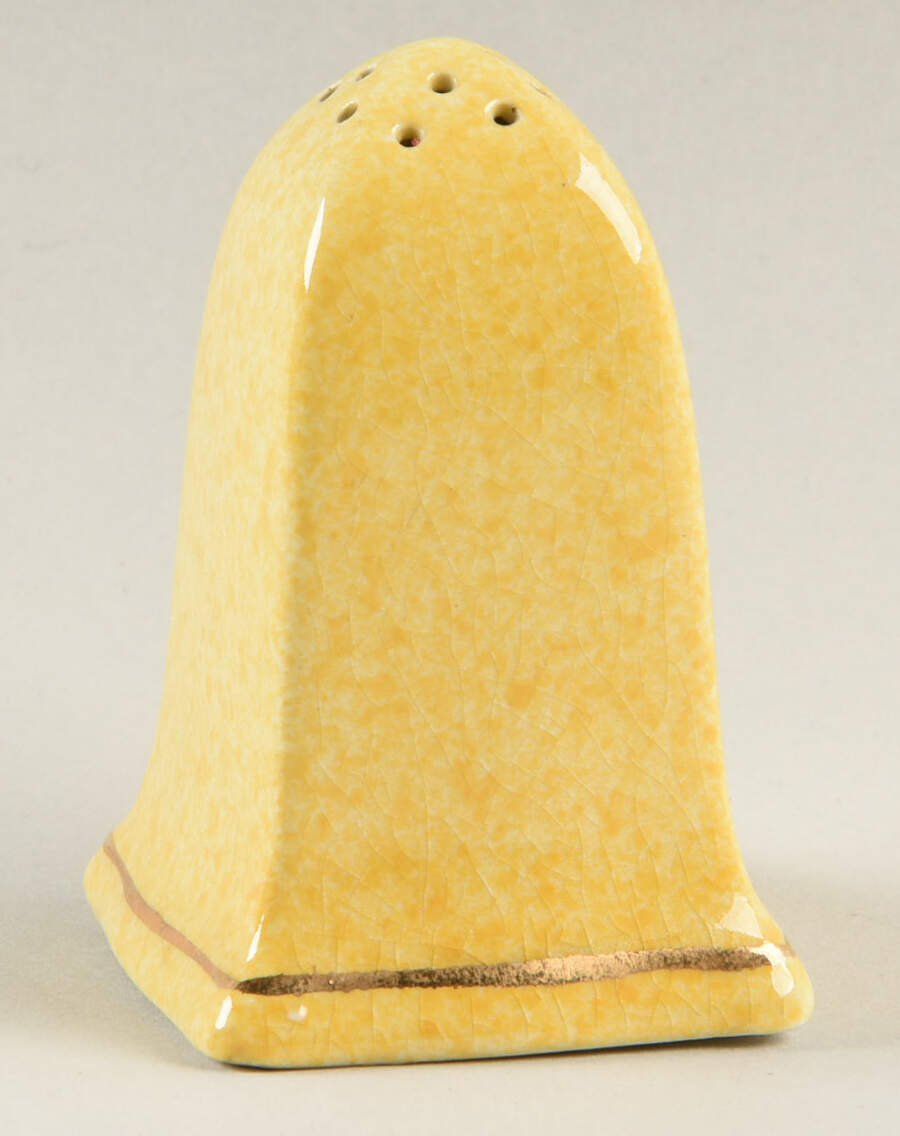 Pastel Ware Yellow (Not Molded) Salt Shaker by Royal Winton-1