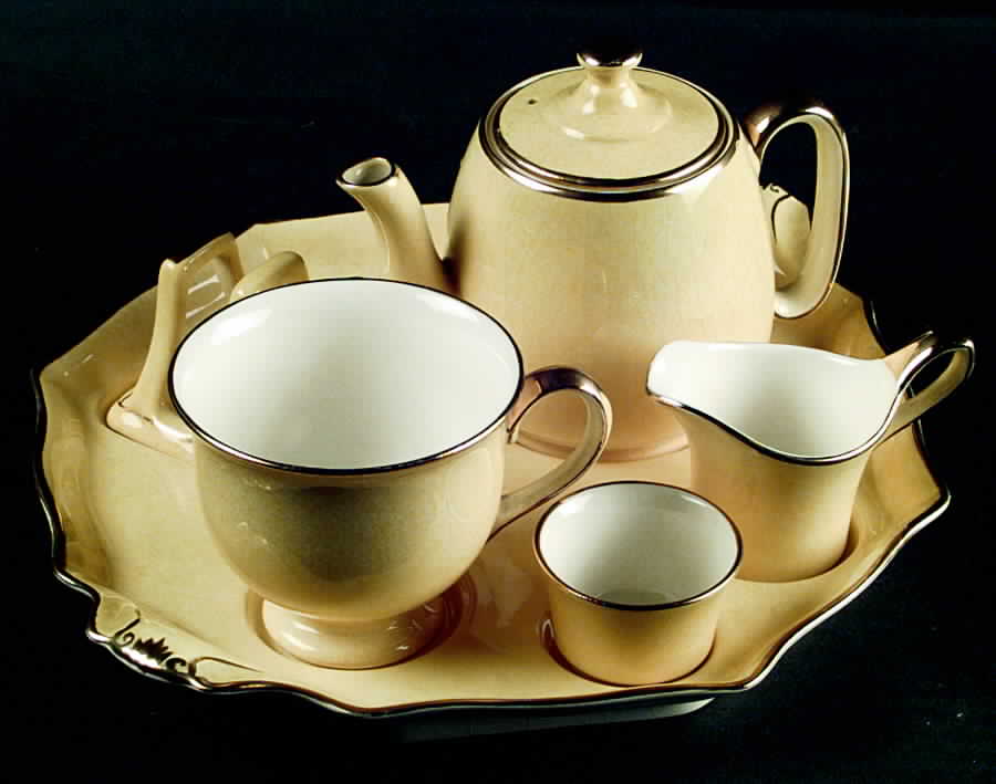 Pastel Ware Yellow (Not Molded) 6-Piece Breakfast Set (Flat Cup) by Royal Winton-1