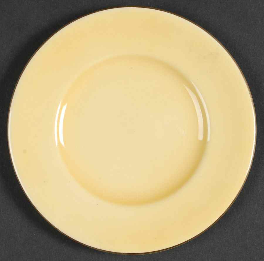 Pastel Ware Yellow (Not Molded) Bread & Butter Plate by Royal Winton-1