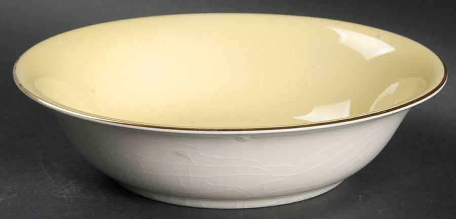 Pastel Ware Yellow (Not Molded) Coupe Cereal Bowl by Royal Winton-1