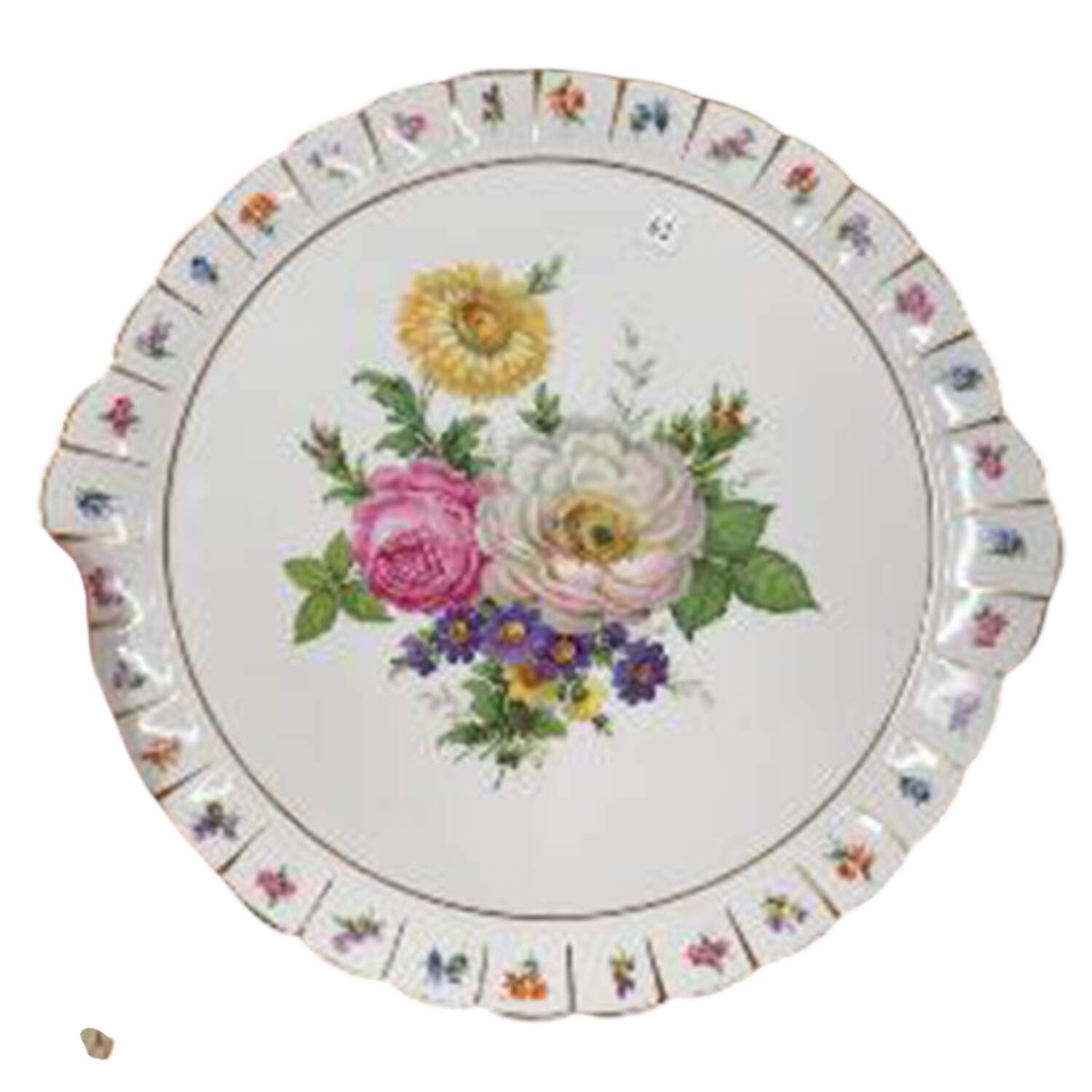 Gloria Handled Cake Plate by Royal Bayreuth-1