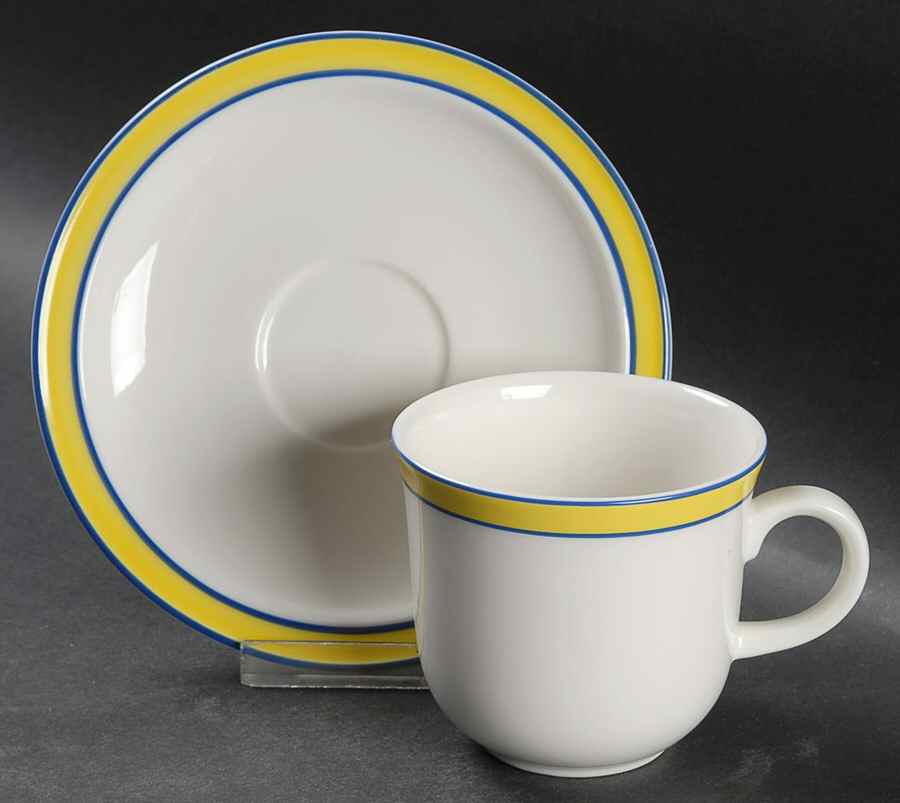 Colours Flat Cup & Saucer Set by Royal Doulton-1