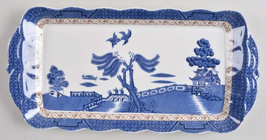 Real Old Willow (No Gold) Large Sandwich Tray by Royal Doulton-1
