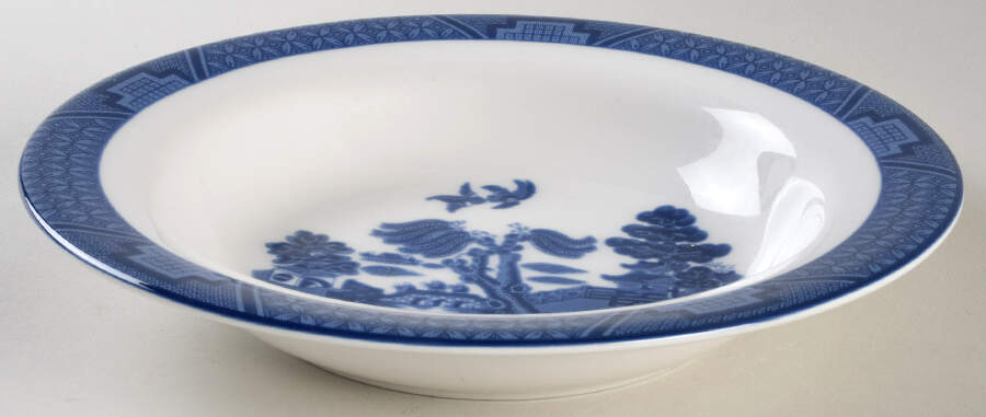 Real Old Willow (No Gold) Large Rim Soup Bowl by Royal Doulton-1