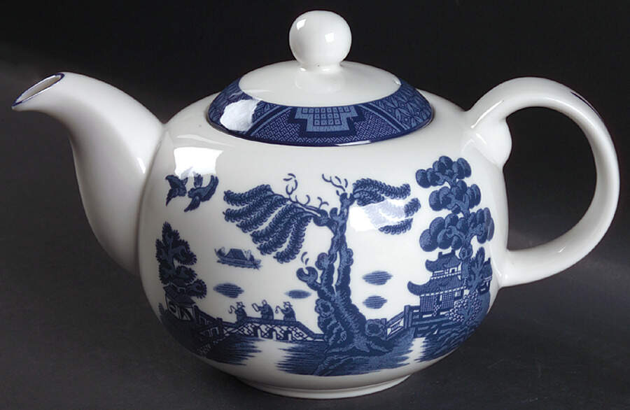 Real Old Willow (No Gold) Teapot & Lid by Royal Doulton-1