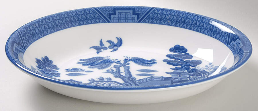 Real Old Willow (No Gold) 10" Oval Vegetable Bowl by Royal Doulton-1