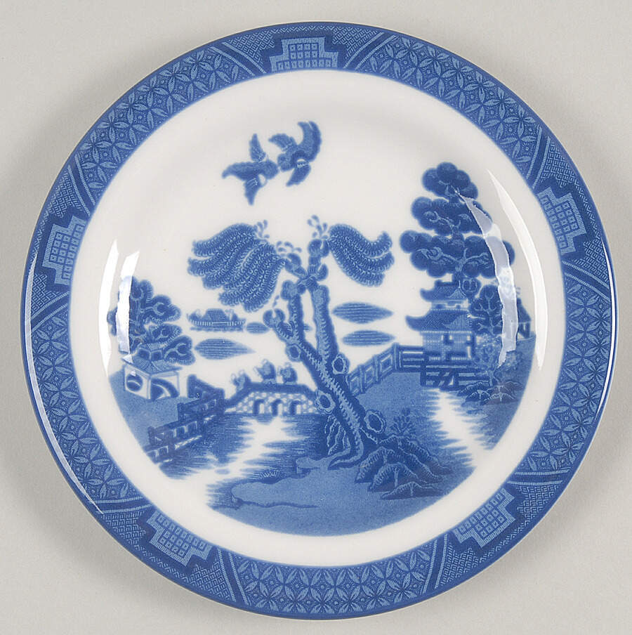 Real Old Willow (No Gold) Bread & Butter Plate by Royal Doulton-1