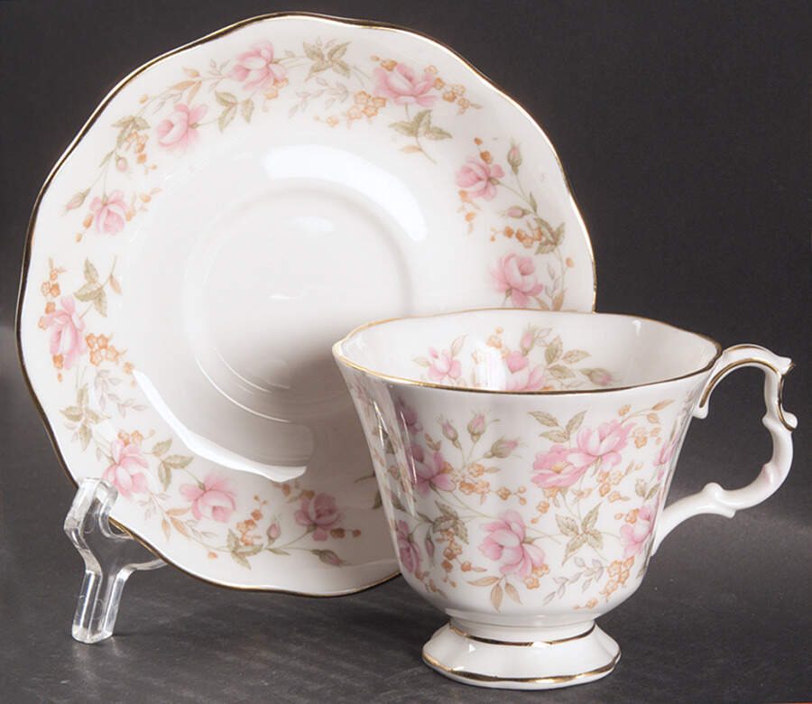 Rose Chintz Series Footed Cup & Saucer Set by Royal Albert-1