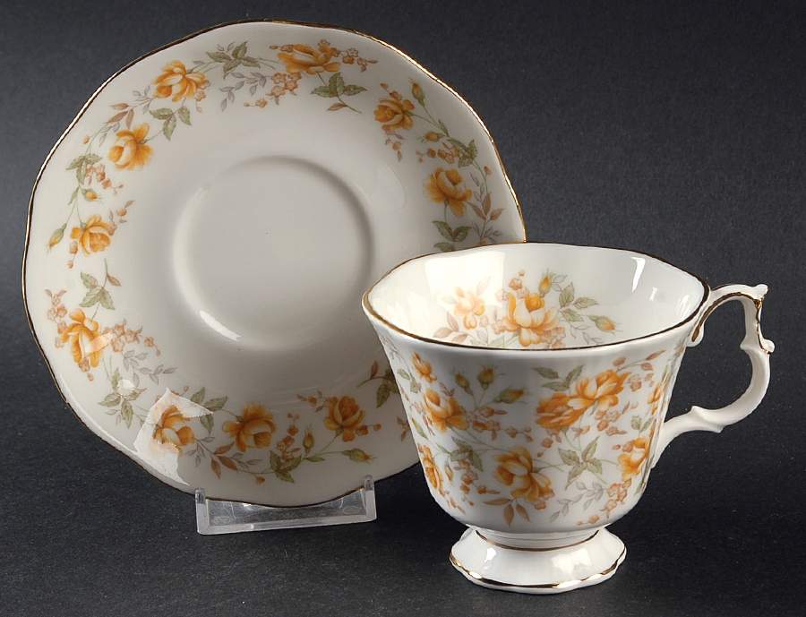 Rose Chintz Series Footed Cup & Saucer Set by Royal Albert-1