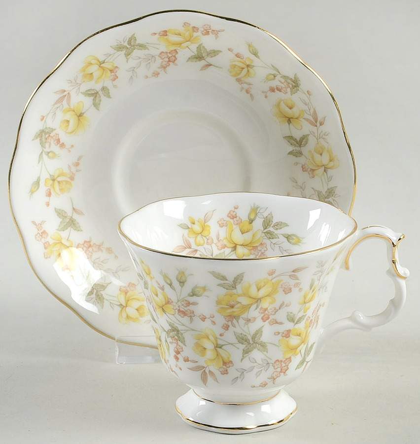 Rose Chintz Series Footed Cup & Saucer Set by Royal Albert-1