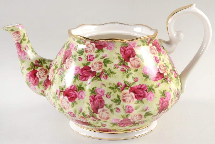 Old Country Roses Chintz Collection Teapot No Lid by Royal Albert-1