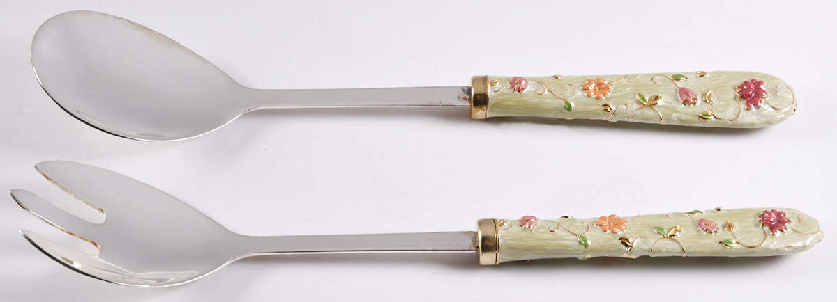 Old Country Roses Chintz Collection (2 Piece) Salad Set with Stainless Bowl by Royal Albert-1