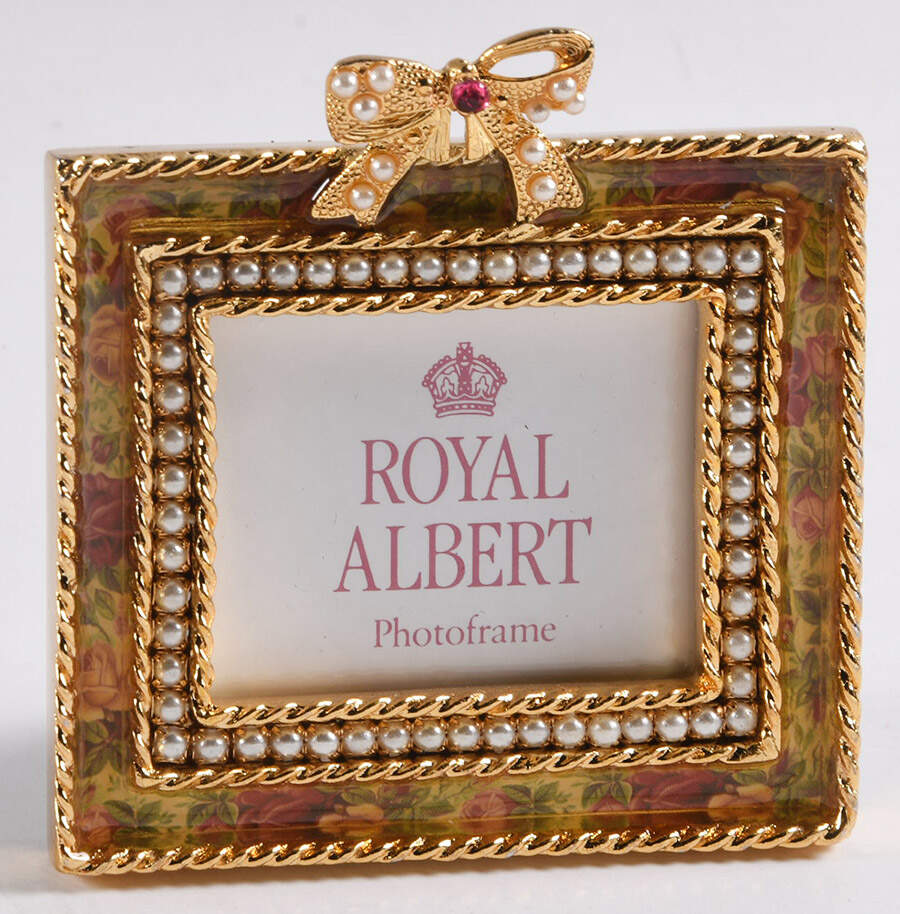 Old Country Roses Chintz Collection Jeweled Rectangle Picture Frame by Royal Albert-1