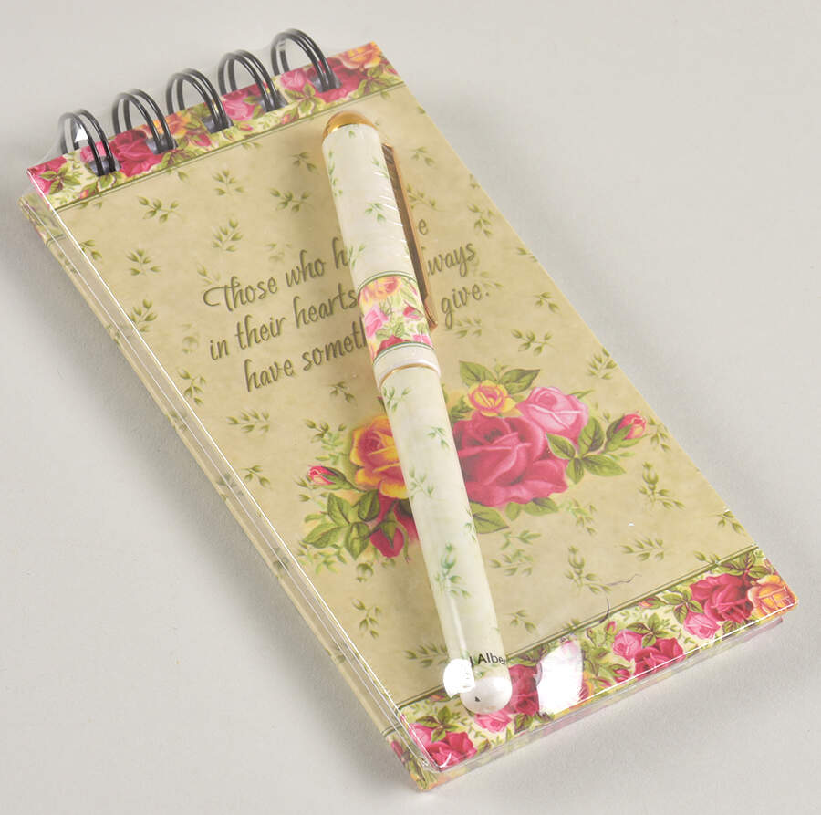 Old Country Roses Chintz Collection Notebook & Ink Pen by Royal Albert-1