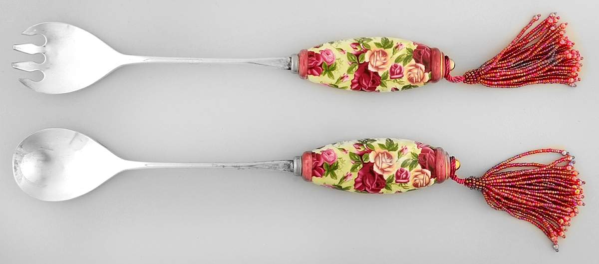 Old Country Roses Chintz Collection (2 Piece) Salad Set with Stainless Bowl by Royal Albert-1