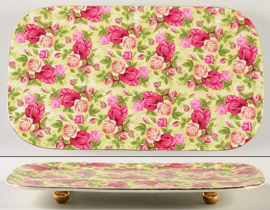 Old Country Roses Chintz Collection 9" Rectangular Tray by Royal Albert-1