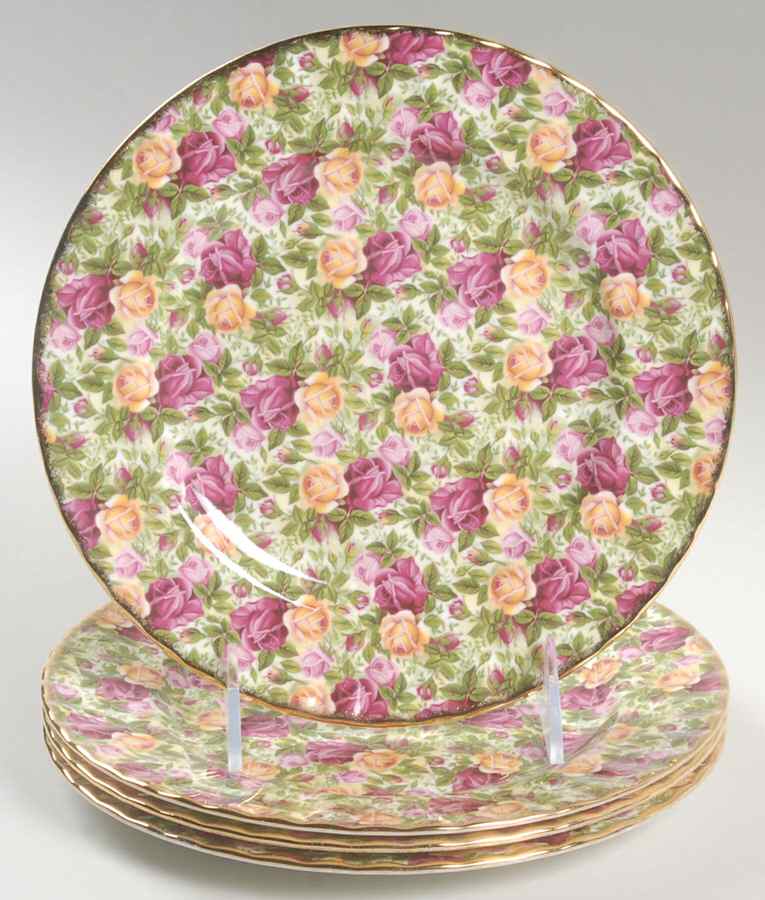 Old Country Roses Chintz Collection Accent Salad Plate - Set of 4 by Royal Albert-1