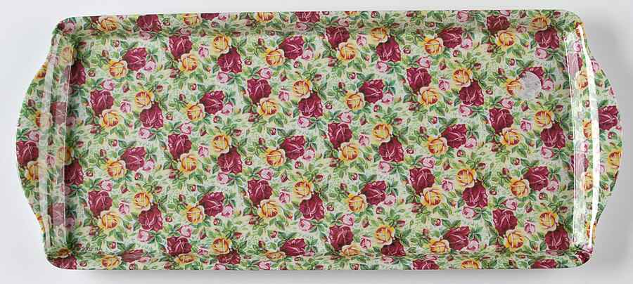 Old Country Roses Chintz Collection 15" Handled Melamine Sandwich Tray by Royal Albert-1