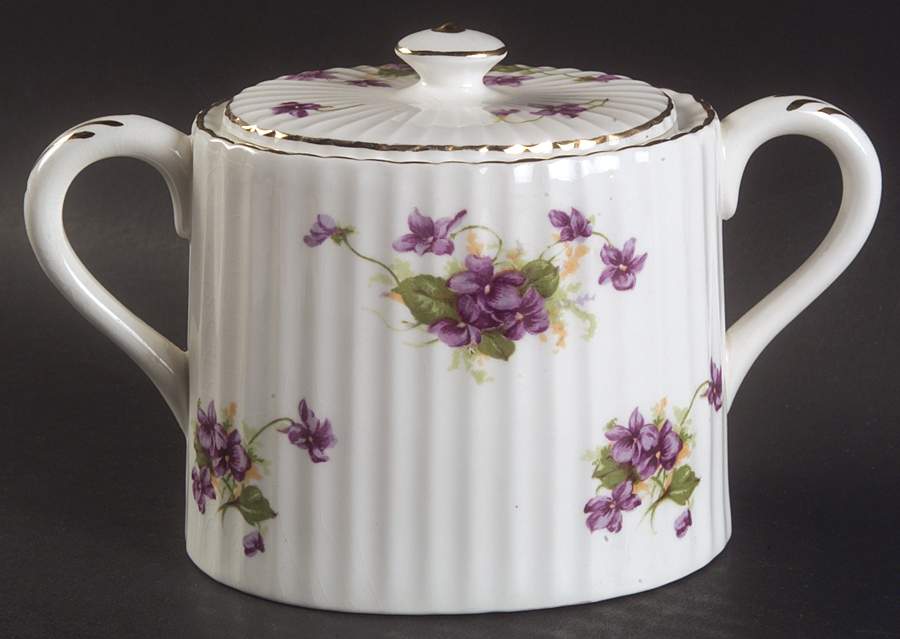 Violet (Fluted) Sugar Bowl & Lid by Samuel Radford-1