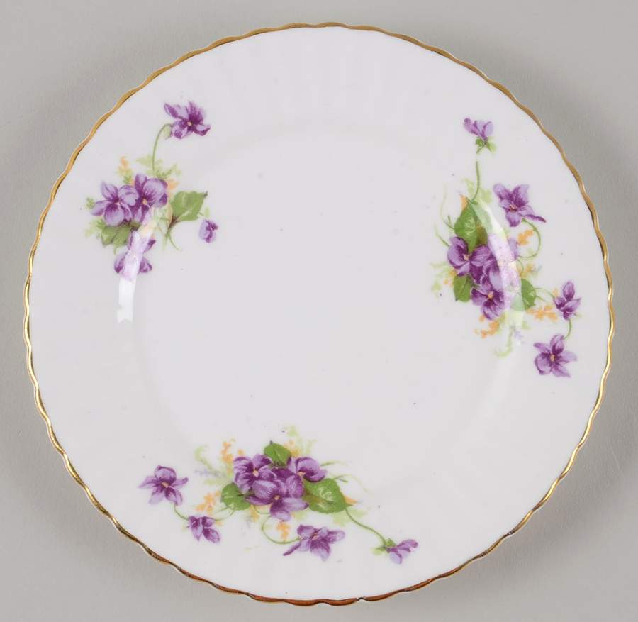 Violet (Fluted) Bread & Butter Plate by Samuel Radford-1