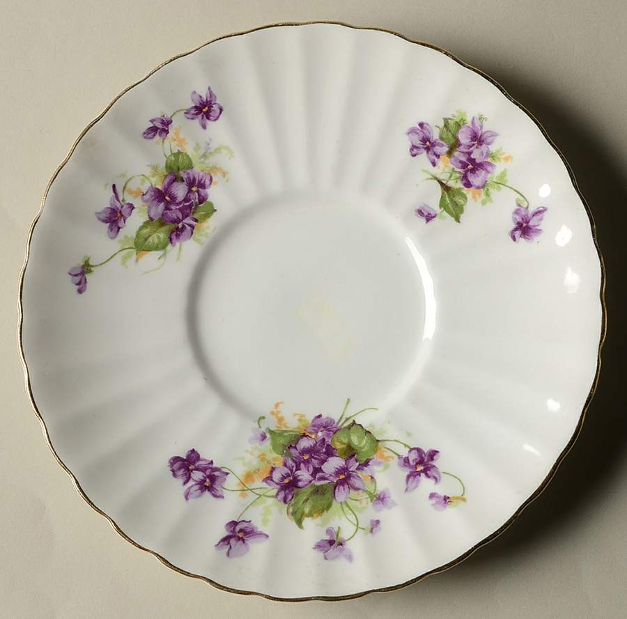 Violet (Fluted) Saucer for Cream Soup Bowl by Samuel Radford-1