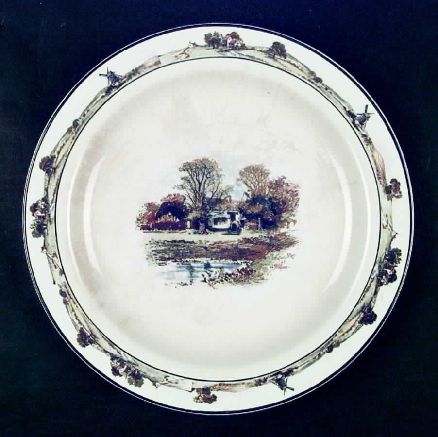 Coaching Days 12" Chop Plate (Round Platter) by Ridgway (Ridgways)-1