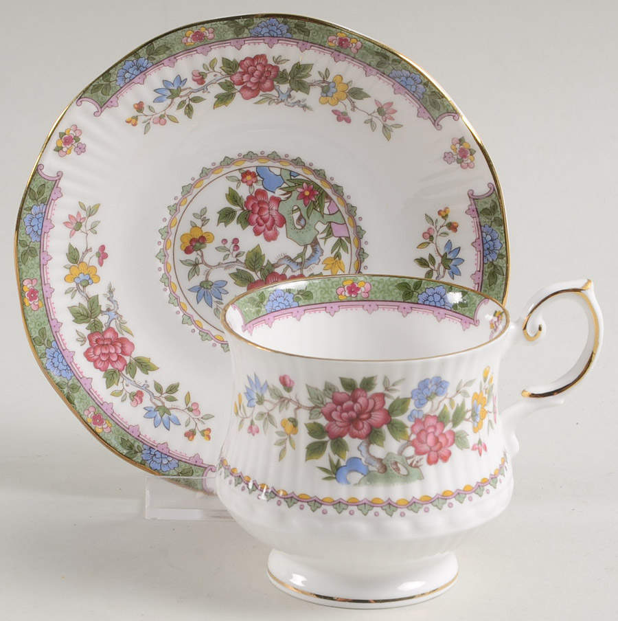 Flower of Amaran Demitasse Cup & Saucer Set by Rosina-Queens-1