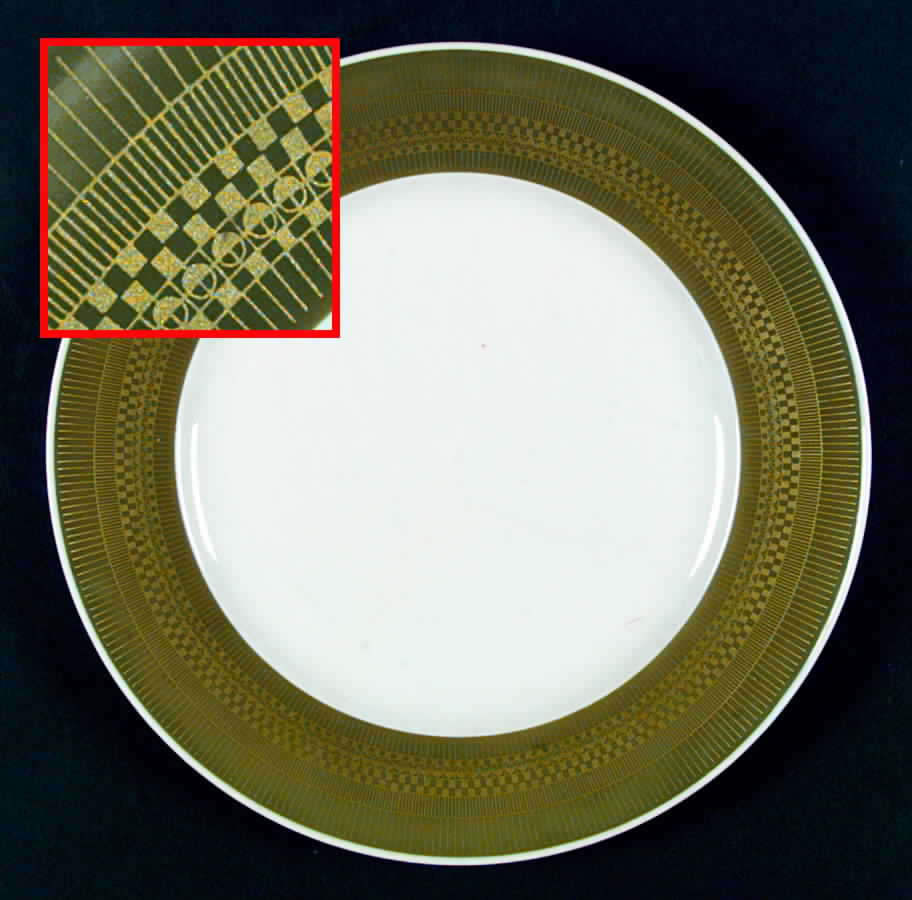 R798 Olive Green Dinner Plate by Rosenthal - Continental-1
