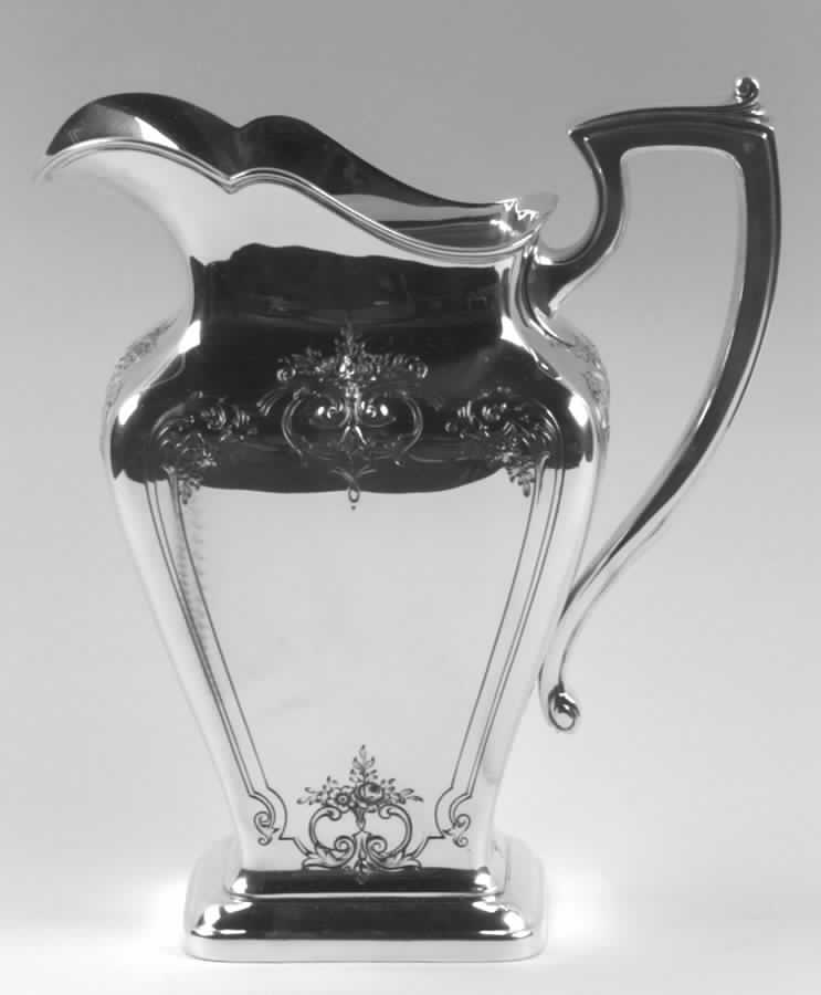 Jacobean-Engraved (Sterling, #740C, Hollowware) Sterling Water Pitcher by Reed & Barton-1