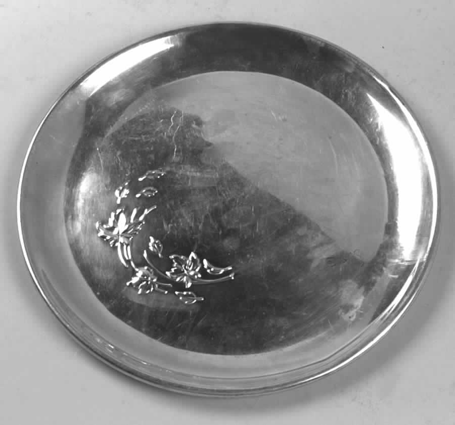 Autumn Leaves (Sterling, 1957, Hollowware) Sterling Sandwich Plate by Reed & Barton-1