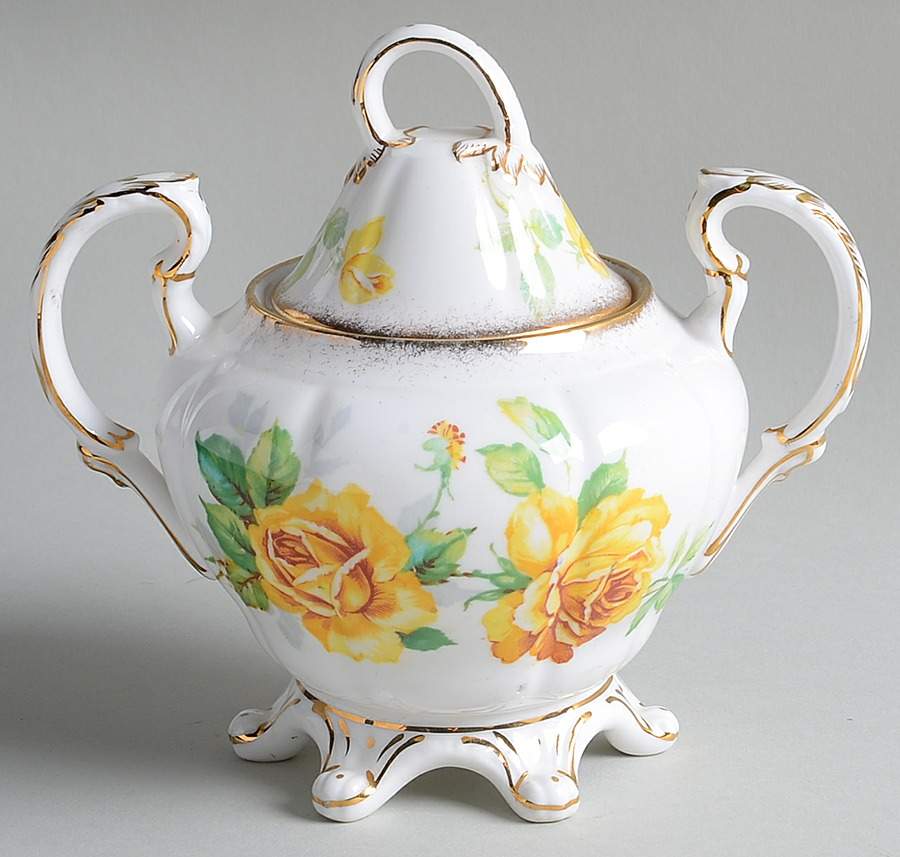 Royal Rose Sugar Bowl & Lid by Royal Stafford-1