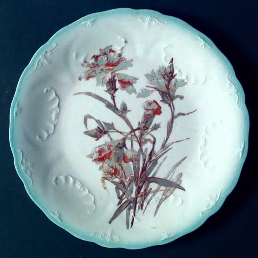 Blue Carnation Dinner Plate by Ridgway (Ridgways)-1