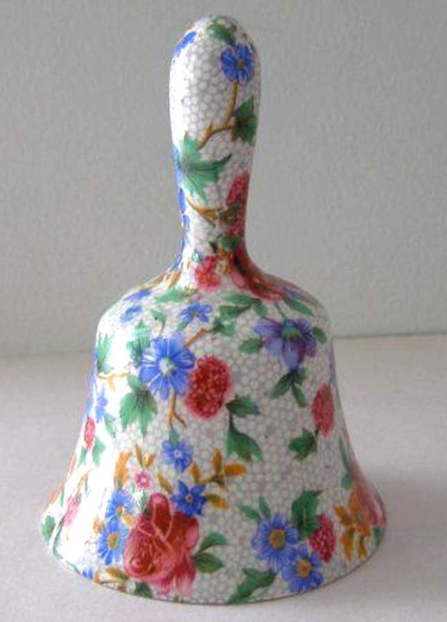 Old Cottage Chintz (Post 1960, White) Bell by Royal Winton-1