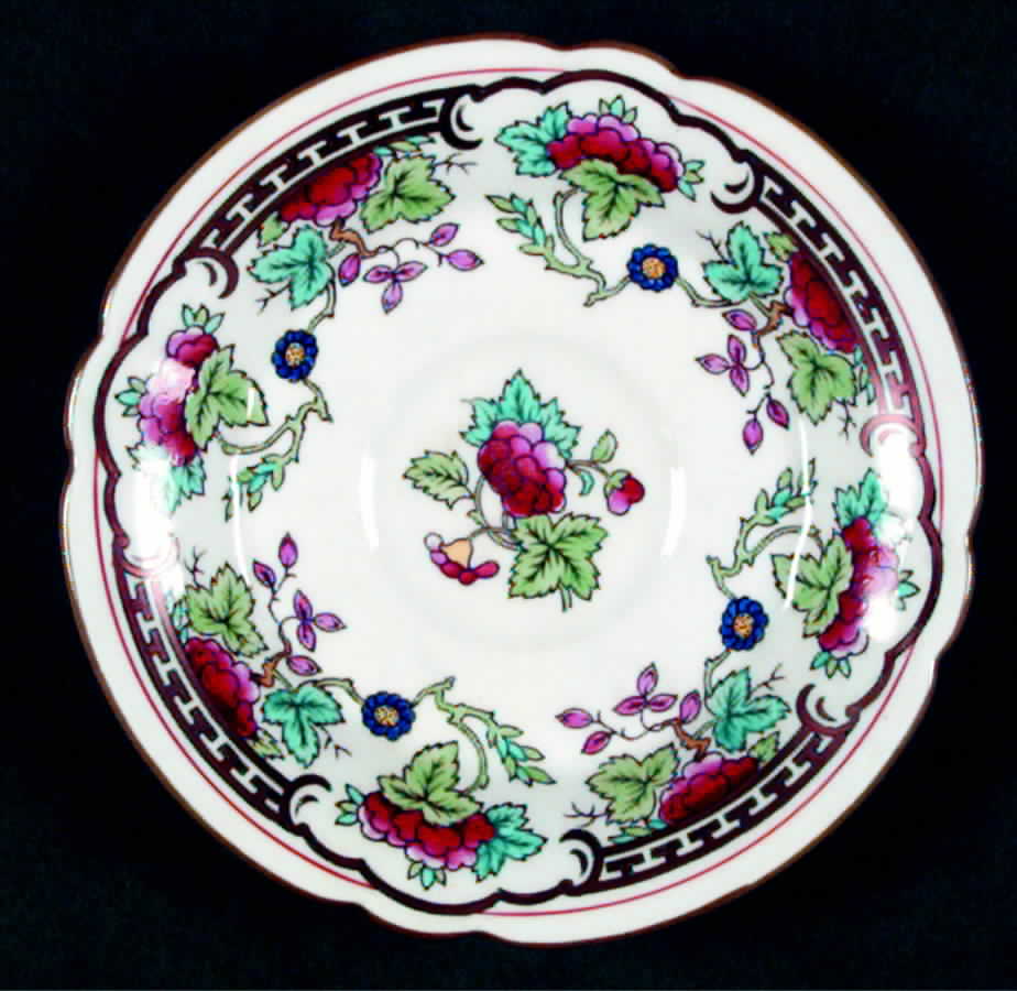 Indiana (Green Trim) Saucer by Royal Crown Derby-1