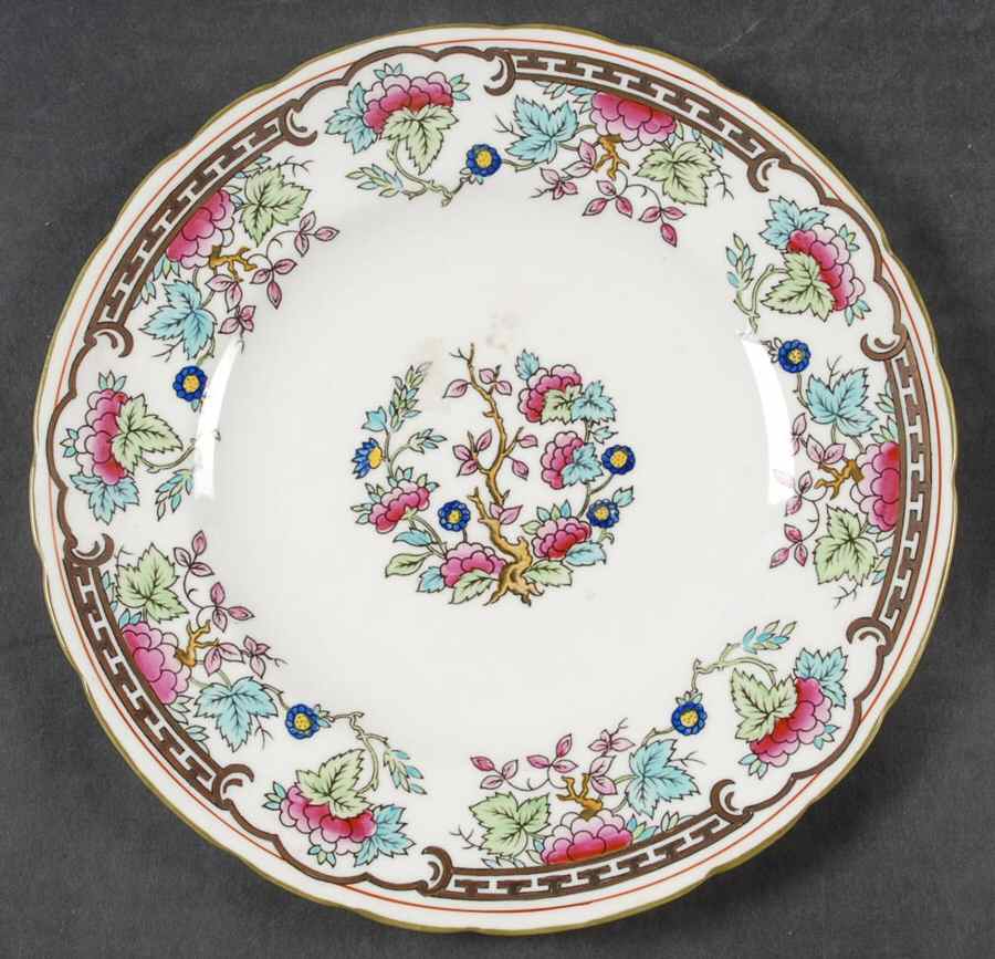 Indiana (Green Trim) Salad Plate by Royal Crown Derby-1
