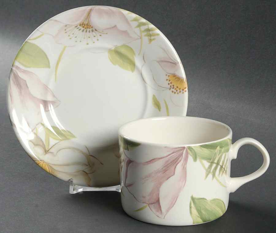 Poetry Flat Cup & Saucer Set by Royal Stafford-1