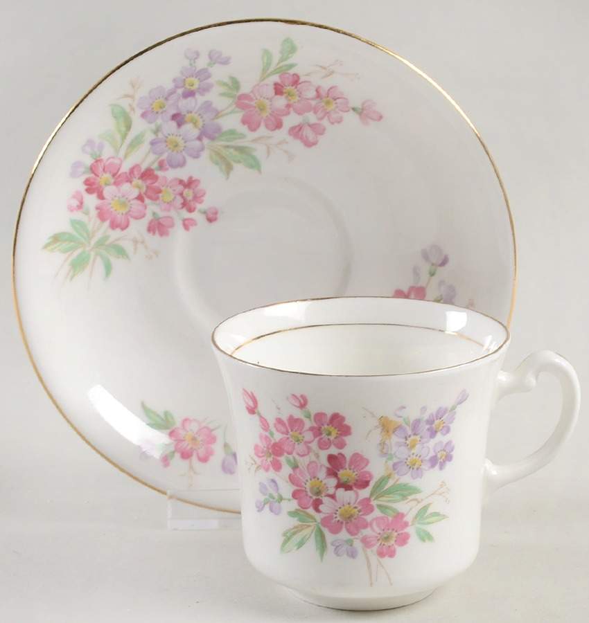6551 Flat Cup & Saucer Set by Royal Vale-1
