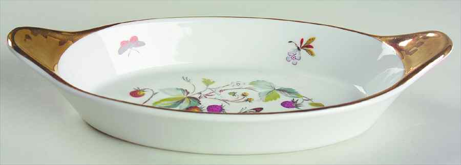 Strawberry Fair (Oven To Table, Gold) 10" Augratin by Royal Worcester-1