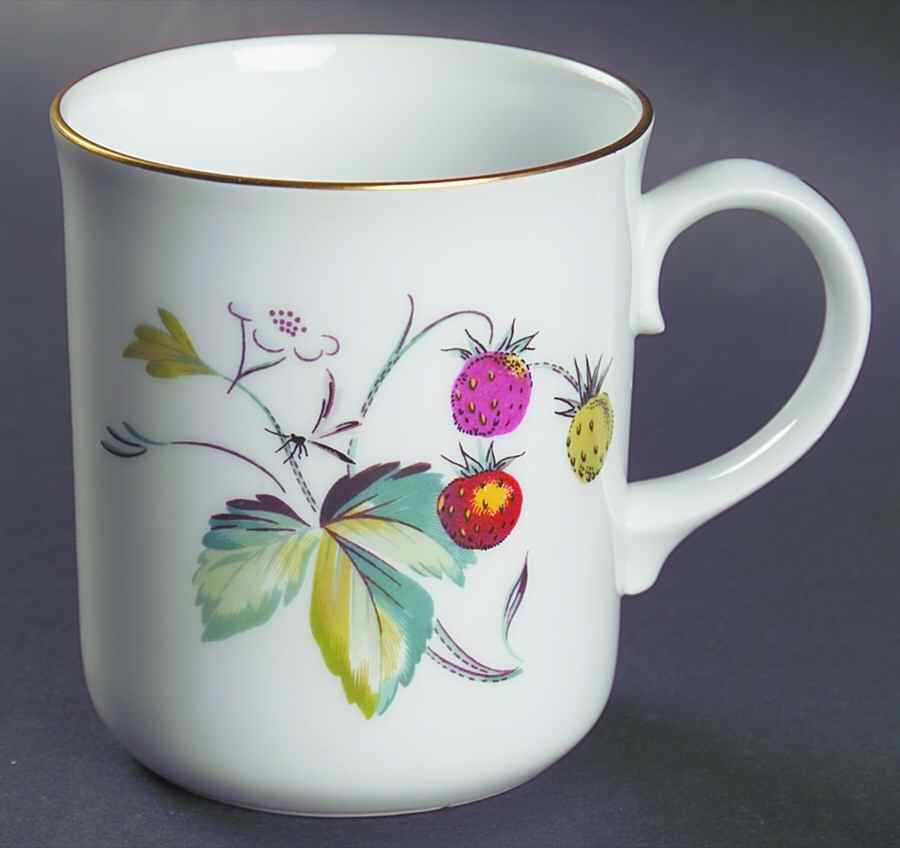 Strawberry Fair (Oven To Table, Gold) Mug by Royal Worcester-1