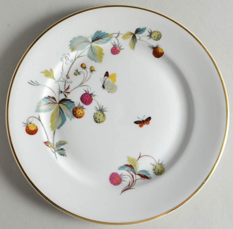 Strawberry Fair (Oven To Table, Gold) Dinner Plate by Royal Worcester-1