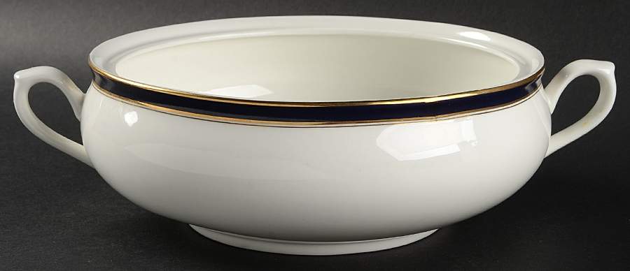 Colonnade Blue Round Vegetable No Lid by Royal Limoges-1