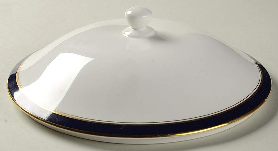 Colonnade Blue Lid for Round Vegetable by Royal Limoges-1