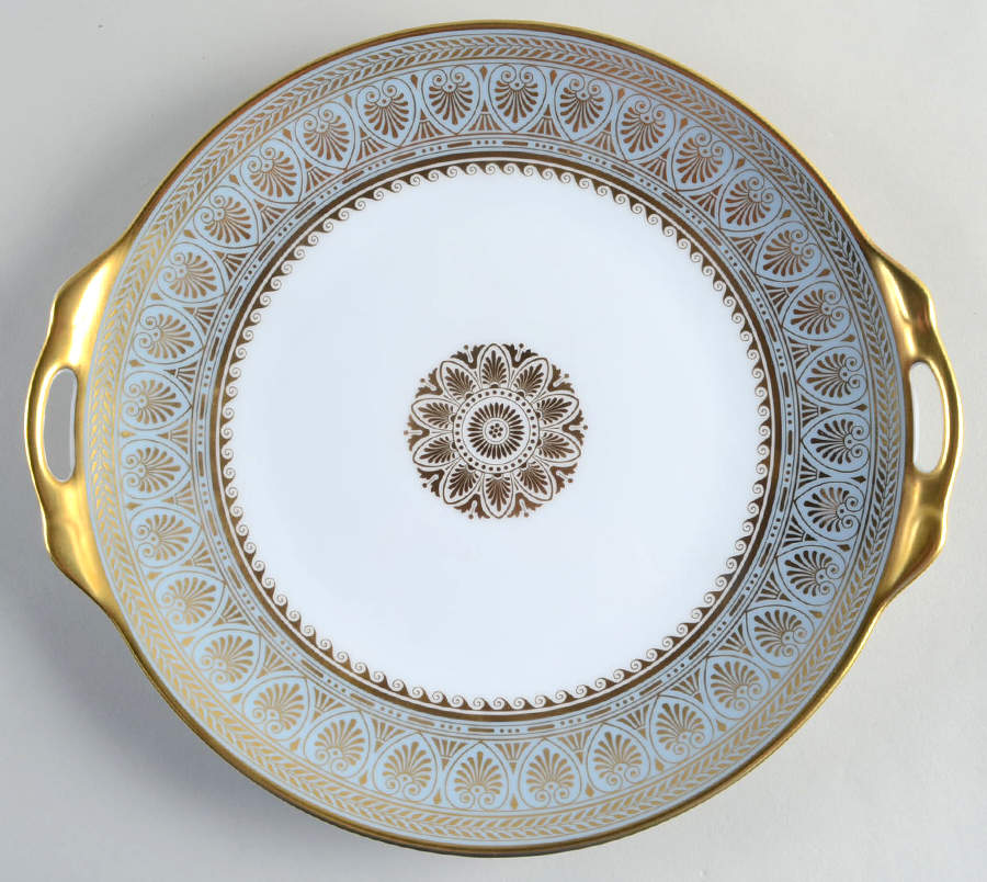Elysee Handled Cake Plate by Royale (France)-1