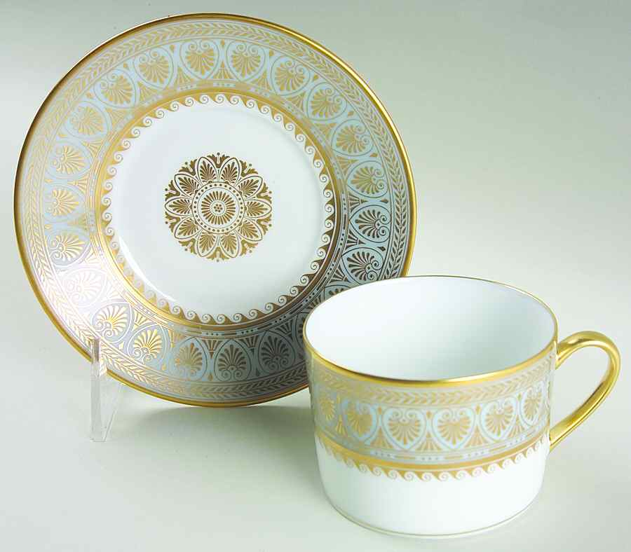 Elysee Flat Cup & Saucer Set by Royale (France)-1