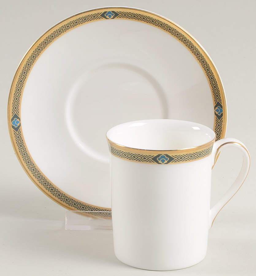 Geneva Flat Demitasse Cup & Saucer Set by Royal Doulton-1