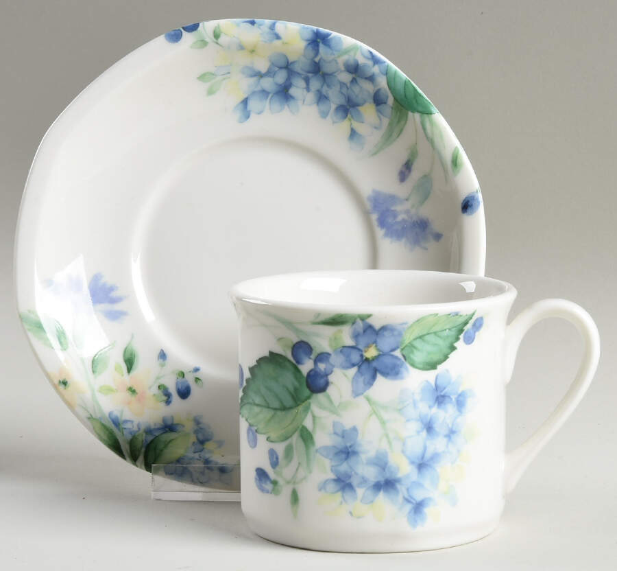 Cottage Lane Flat Cup & Saucer Set by Royal Doulton-1