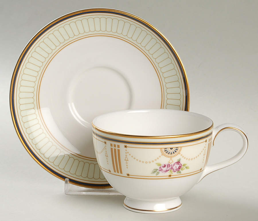 Rowley Footed Cup & Saucer Set by Royal Doulton-1