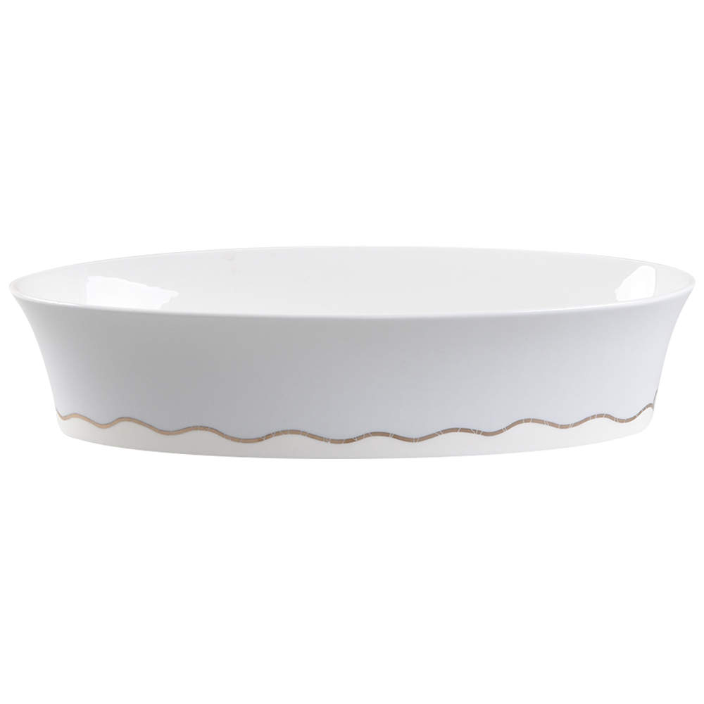 Frivolous Blue 12" Oval Vegetable Bowl by Royal Doulton-1