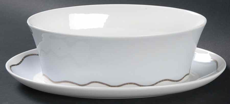 Frivolous Blue Gravy Boat & Underplate/Relish by Royal Doulton-1