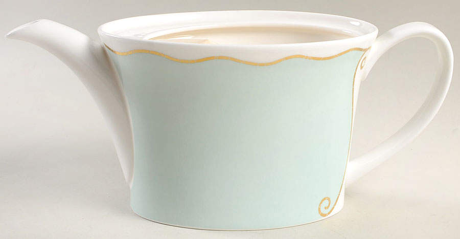Frivolous Green Teapot No Lid by Royal Doulton-1